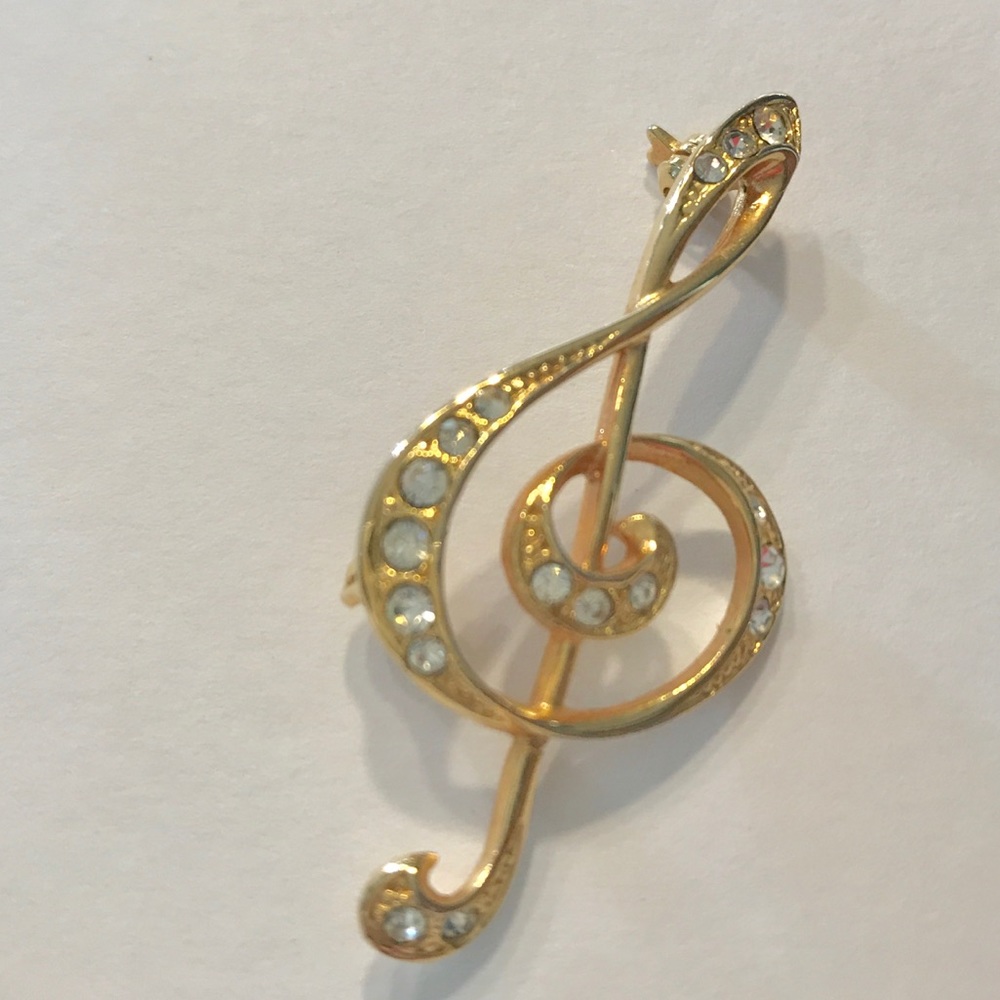 Treble Clef Brooch